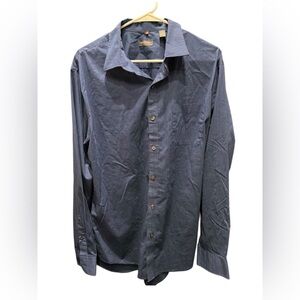 Van heusen Men's Blue Striped Shirt LARGE